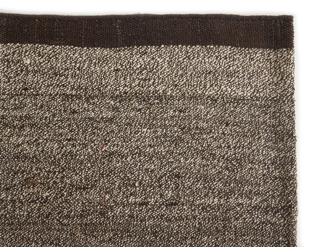 Black Turkish Kilim Rug 7' 10" x 5' 5" Flat-Weave | No. VR48276