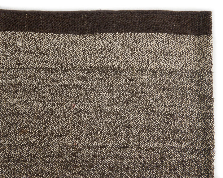 Black Turkish Kilim Rug 7' 10" x 5' 5" Flat-Weave | No. VR48276