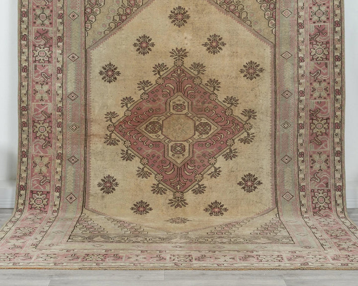 Multicolor Turkish Oushak Rug 9' 7" x 6' 3" Hand-Knotted | No. VR48441
