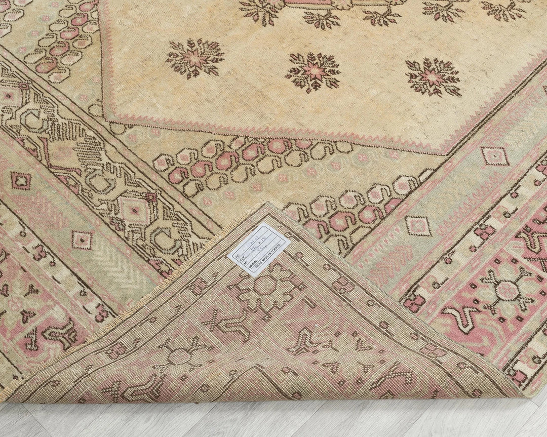 Multicolor Turkish Oushak Rug 9' 7" x 6' 3" Hand-Knotted | No. VR48441