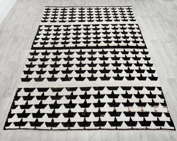 Black Vintage Turkish Rug 9' 4" x 12' 10" | No. VR48545