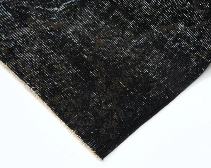 Black Turkish Vintage Rug 6' x 7' 9" Hand-Knotted | No. VR48579