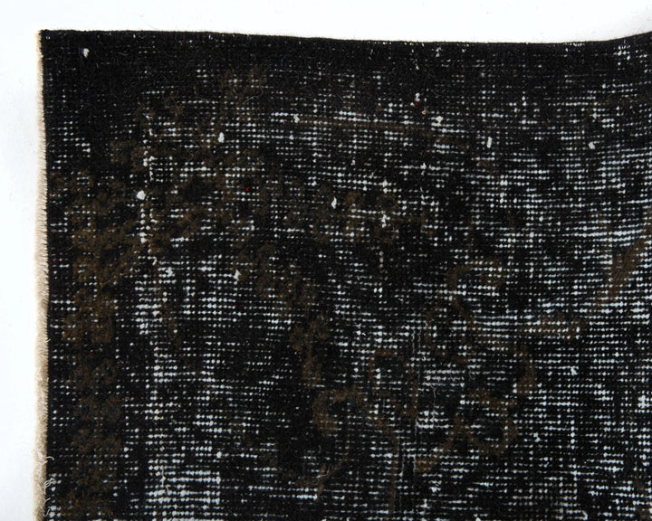 Black Turkish Vintage Rug 6' x 7' 9" Hand-Knotted | No. VR48579