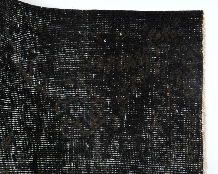 Black Turkish Vintage Rug 6' x 7' 9" Hand-Knotted | No. VR48579