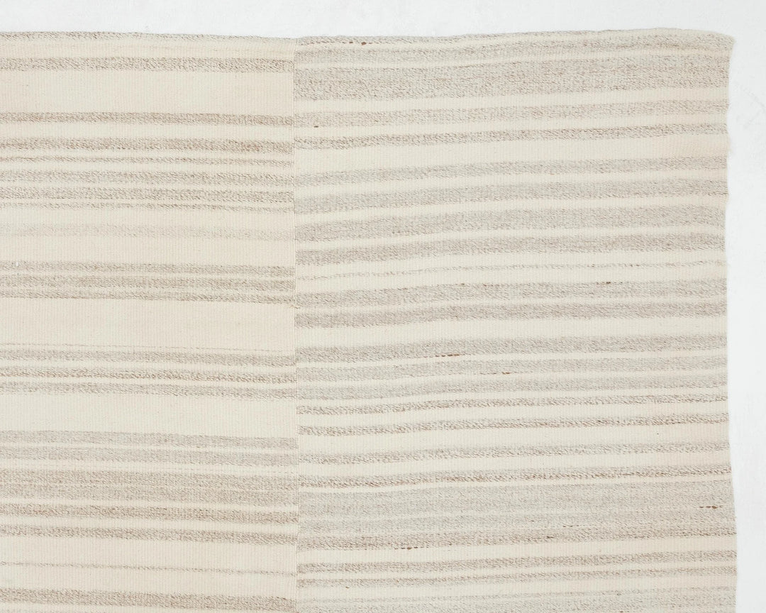 Beige Turkish Kilim Rug 9'6" x 12'10" Flat-Weave | No. VR48799
