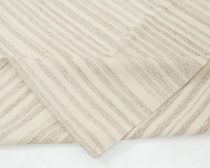 Beige Turkish Kilim Rug 9'6" x 12'10" Flat-Weave | No. VR48799