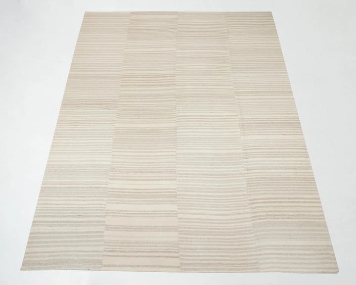 Beige Turkish Kilim Rug 9'6" x 12'10" Flat-Weave | No. VR48799