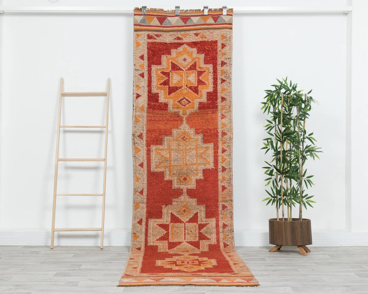 Multicolor Turkish Oushak Rug 2'10" x 10'4" Hand-Knotted | No. VR48843