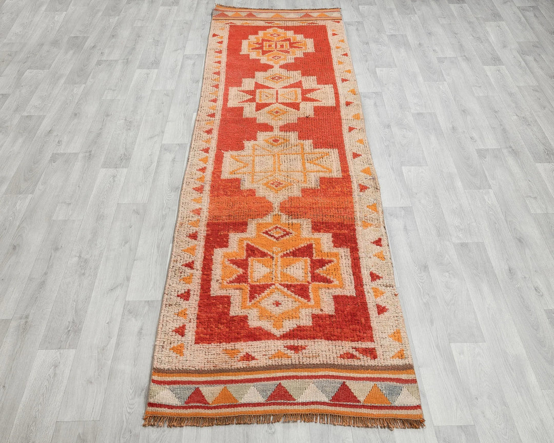 Multicolor Turkish Oushak Rug 2'10" x 10'4" Hand-Knotted | No. VR48843