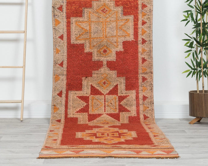 Multicolor Turkish Oushak Rug 2'10" x 10'4" Hand-Knotted | No. VR48843