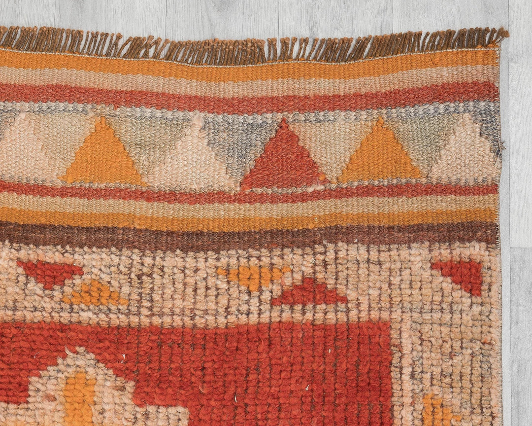Multicolor Turkish Oushak Rug 2'10" x 10'4" Hand-Knotted | No. VR48843