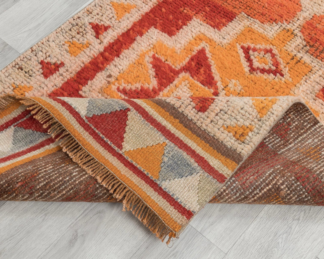 Multicolor Turkish Oushak Rug 2'10" x 10'4" Hand-Knotted | No. VR48843