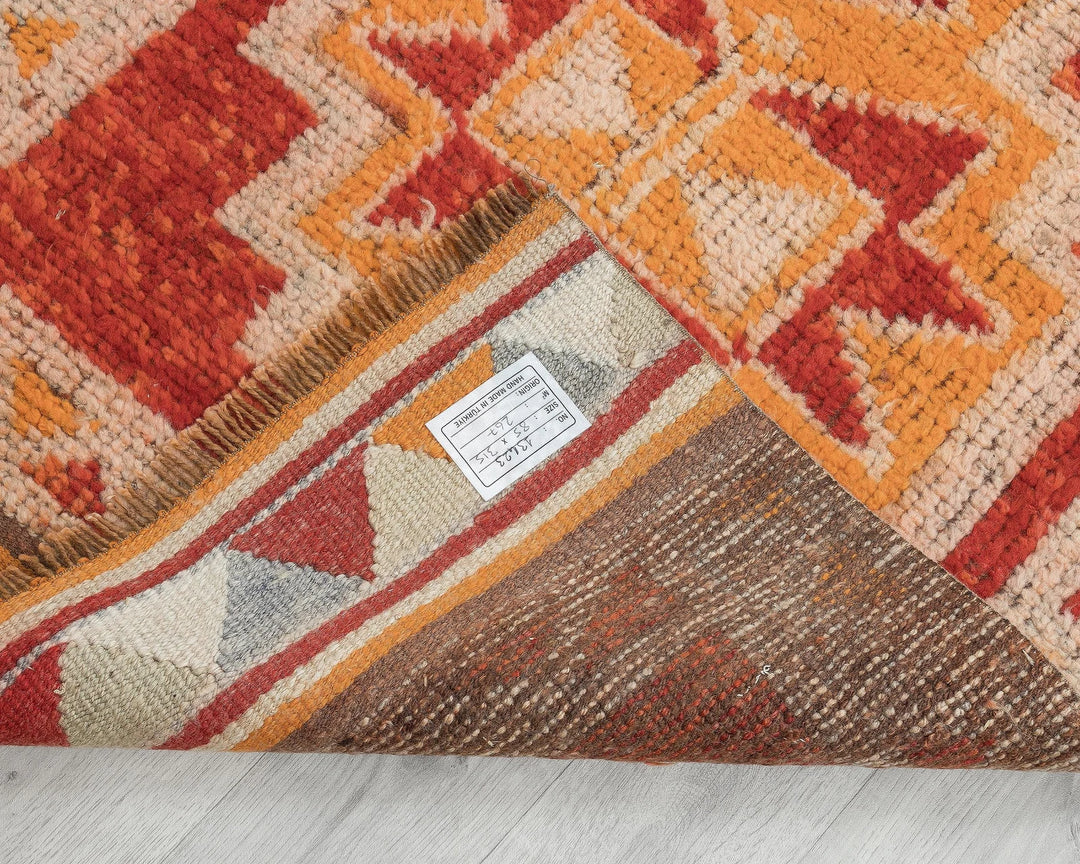 Multicolor Turkish Oushak Rug 2'10" x 10'4" Hand-Knotted | No. VR48843