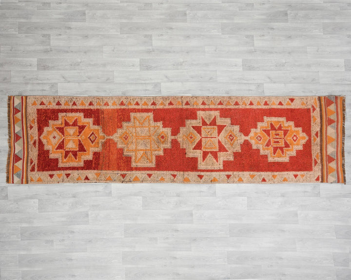 Multicolor Turkish Oushak Rug 2'10" x 10'4" Hand-Knotted | No. VR48843