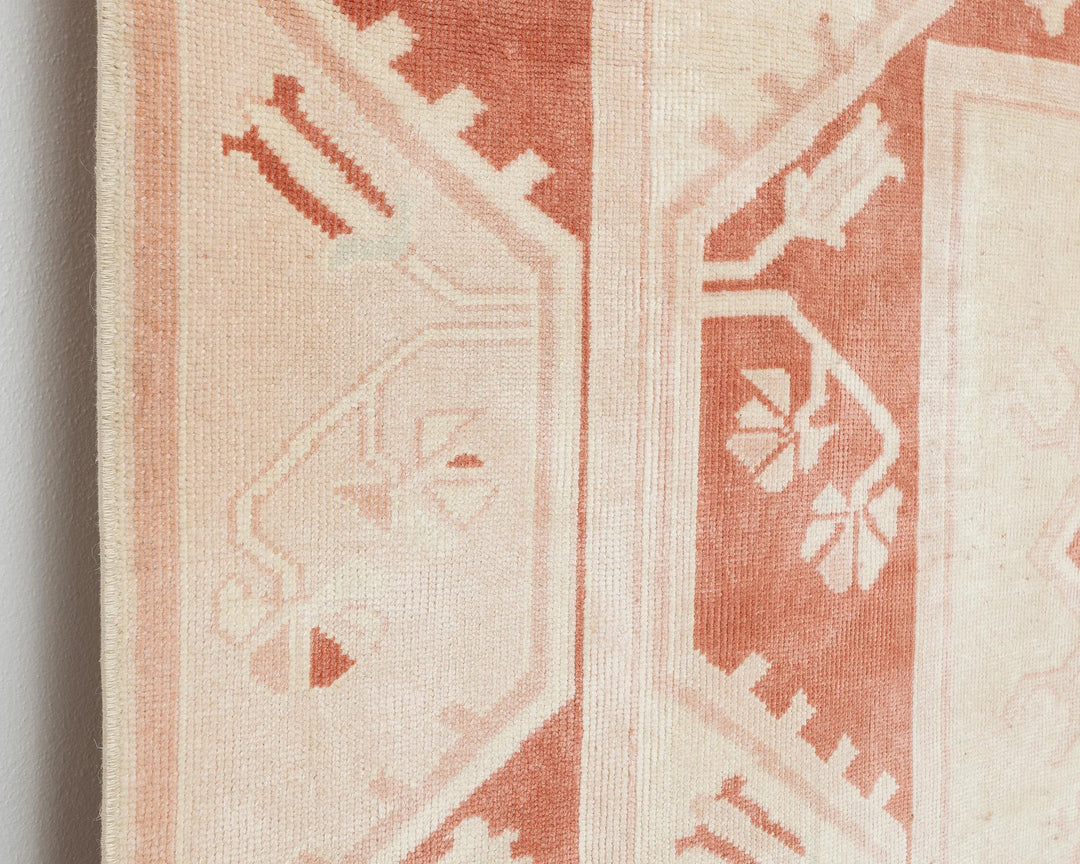 Red Turkish Oushak Rug 7'7" x 5'9" Hand-Knotted | No. VR48910