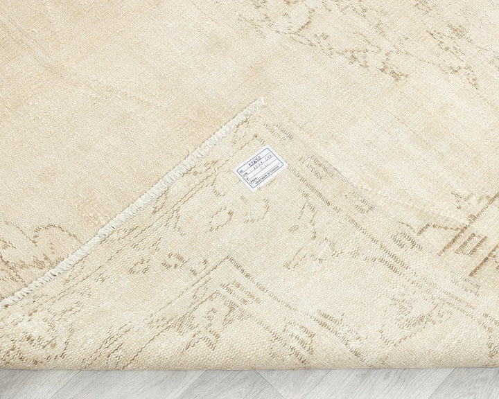 Beige Turkish Oushak Rug 6' x 10' Hand-Knotted | No. VR48946