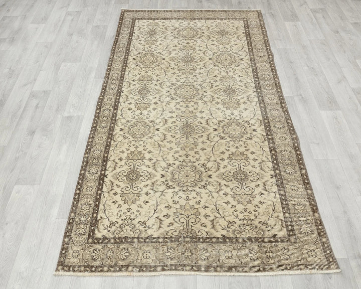 Multicolor Turkish Oushak Rug 3' 8" x 7' Hand-Knotted | No. VR48999