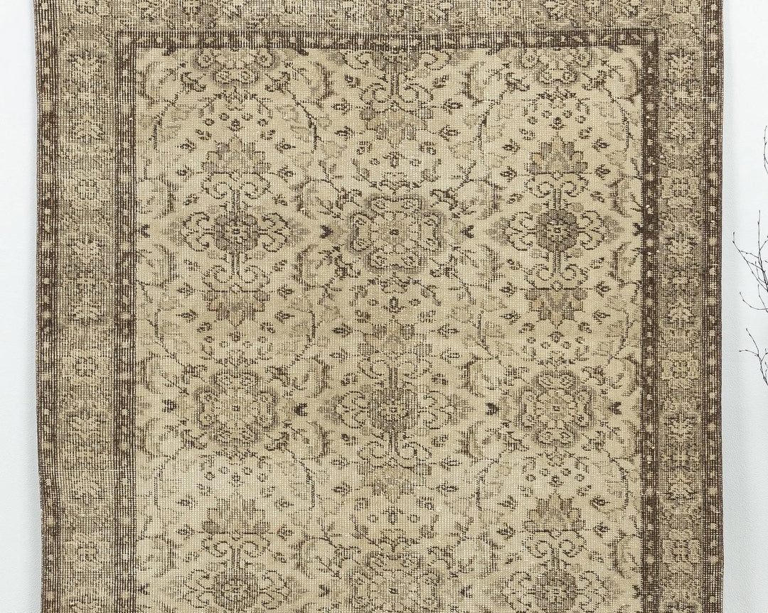 Multicolor Turkish Oushak Rug 3' 8" x 7' Hand-Knotted | No. VR48999