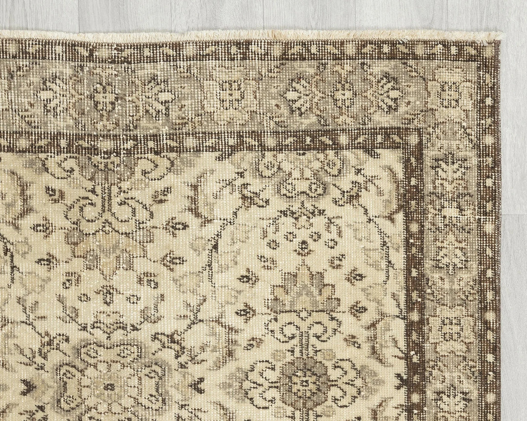 Multicolor Turkish Oushak Rug 3' 8" x 7' Hand-Knotted | No. VR48999