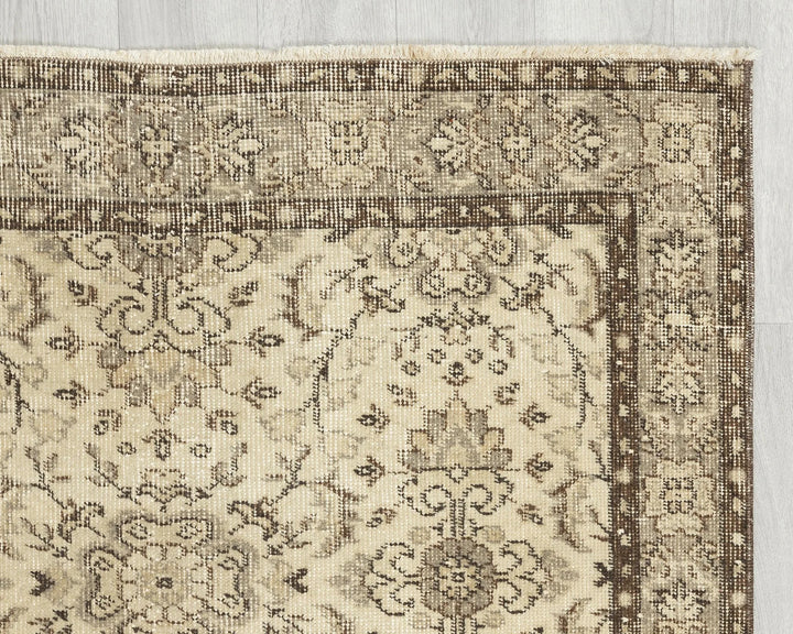 Multicolor Turkish Oushak Rug 3' 8" x 7' Hand-Knotted | No. VR48999
