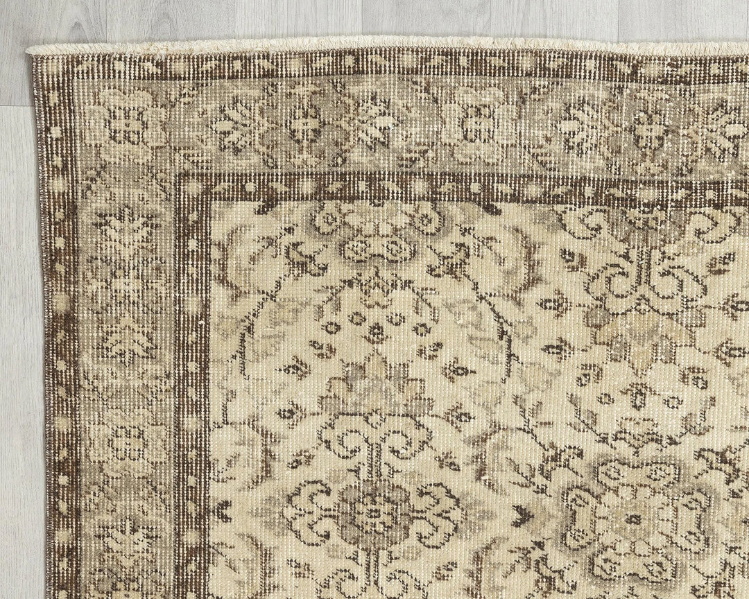 Multicolor Turkish Oushak Rug 3' 8" x 7' Hand-Knotted | No. VR48999