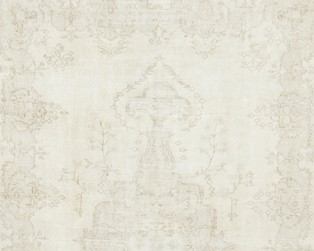 Beige Turkish Oushak Rug 5'11" x 9'5" Hand-Knotted | No. VR49000