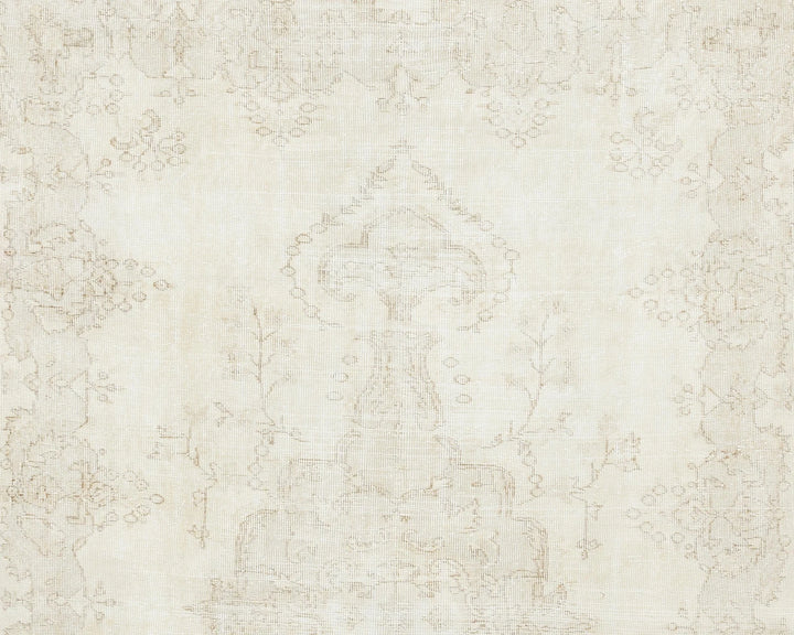 Beige Turkish Oushak Rug 5'11" x 9'5" Hand-Knotted | No. VR49000