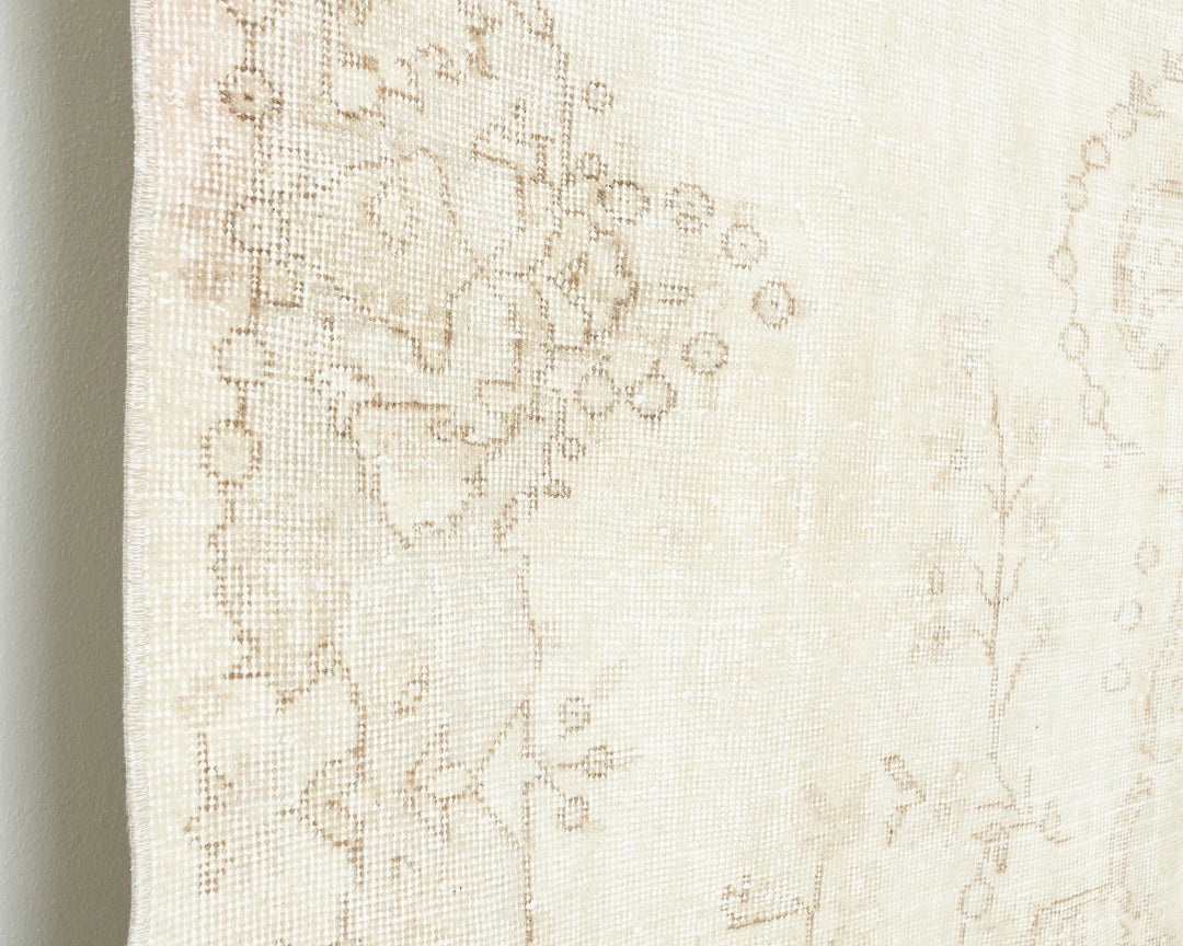 Beige Turkish Oushak Rug 5'11" x 9'5" Hand-Knotted | No. VR49000