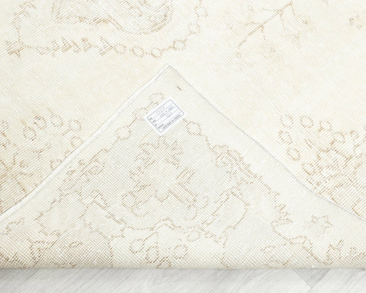 Beige Turkish Oushak Rug 5'11" x 9'5" Hand-Knotted | No. VR49000
