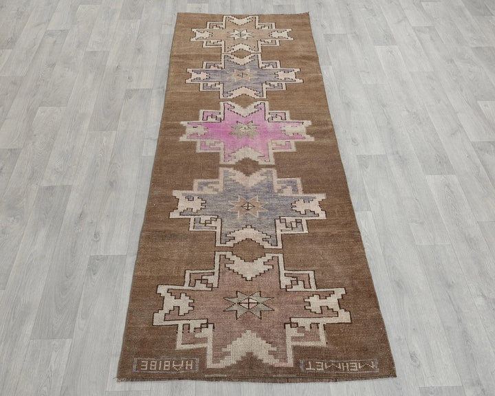 Rust Turkish Oushak Rug 2'7" x 7'3" Hand-Knotted view 9