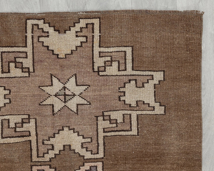 Rust Turkish Oushak Rug 2'7" x 7'3" Hand-Knotted pattern