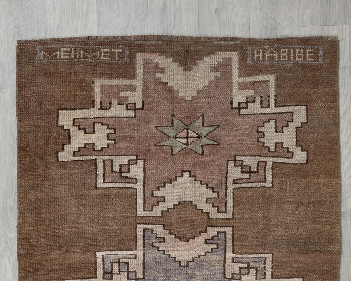 Rust Turkish Oushak Rug 2'7" x 7'3" Hand-Knotted border