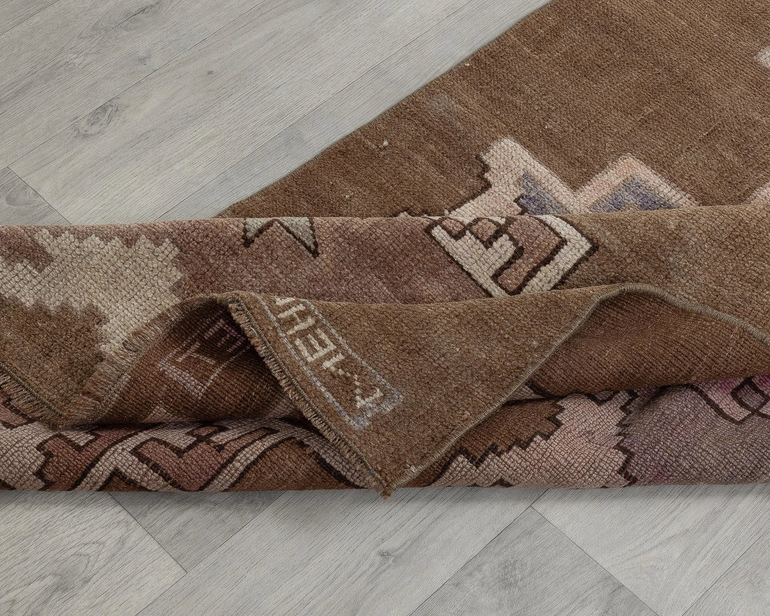 Rust Turkish Oushak Rug 2'7" x 7'3" Hand-Knotted field