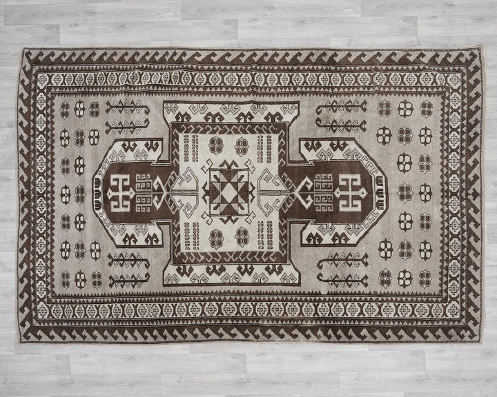 Brown Oushak Rug 8' 7" x 9' | No. VR49072