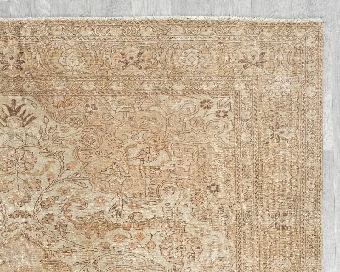 Multicolor Turkish Oushak Rug 6'5" x 9'11" Hand-Knotted | No. VR49095