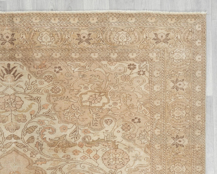 Multicolor Turkish Oushak Rug 6'5" x 9'11" Hand-Knotted | No. VR49095