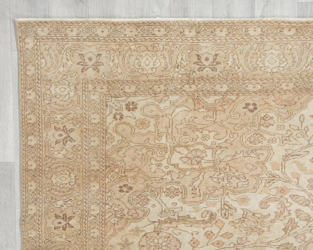 Multicolor Turkish Oushak Rug 6'5" x 9'11" Hand-Knotted | No. VR49095