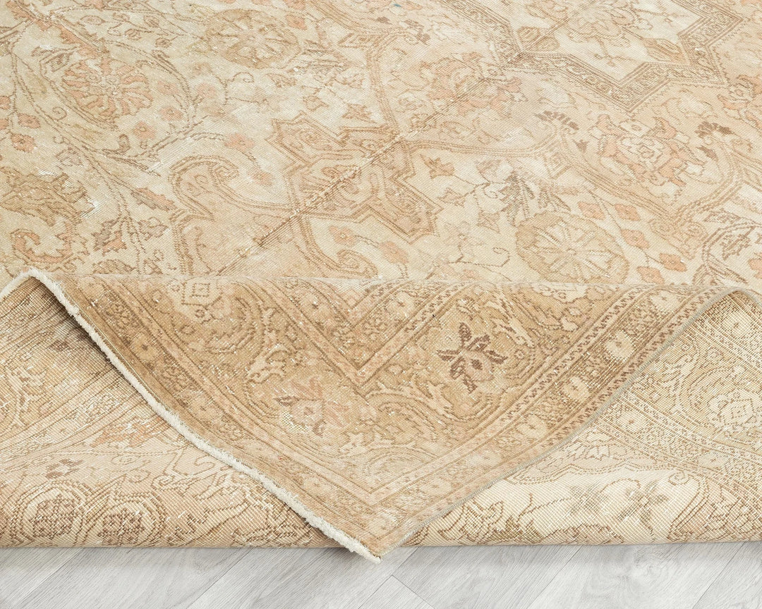 Multicolor Turkish Oushak Rug 6'5" x 9'11" Hand-Knotted | No. VR49095