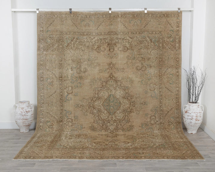 Multicolor Turkish Oushak Rug 8' x 11' Hand-Knotted