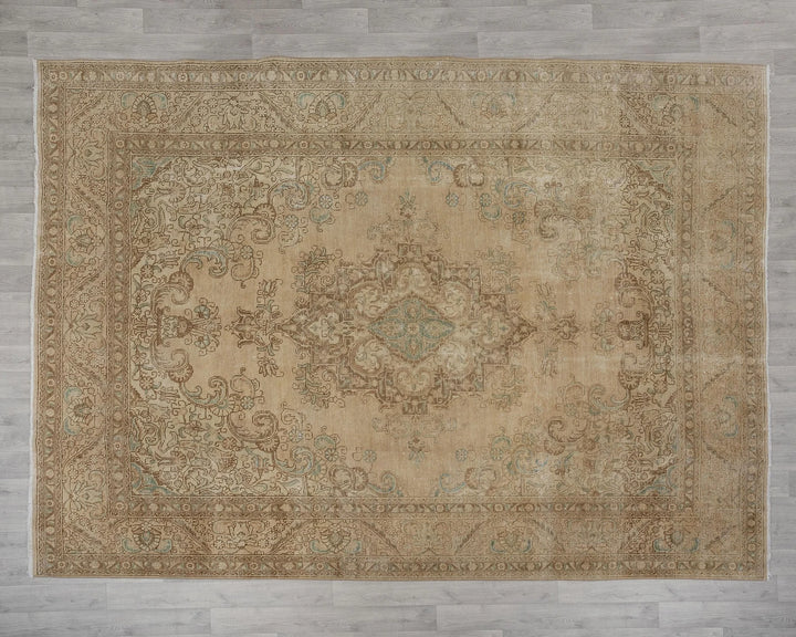 Multicolor Turkish Oushak Rug 8' x 11' Hand-Knotted view 9