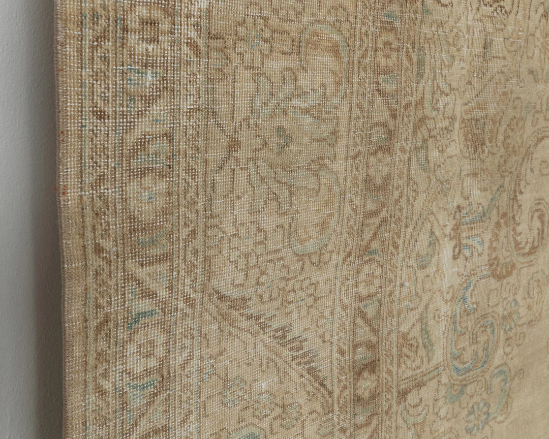 Multicolor Turkish Oushak Rug 8' x 11' Hand-Knotted close-up
