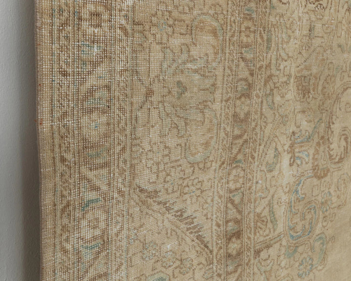 Multicolor Turkish Oushak Rug 8' x 11' Hand-Knotted close-up