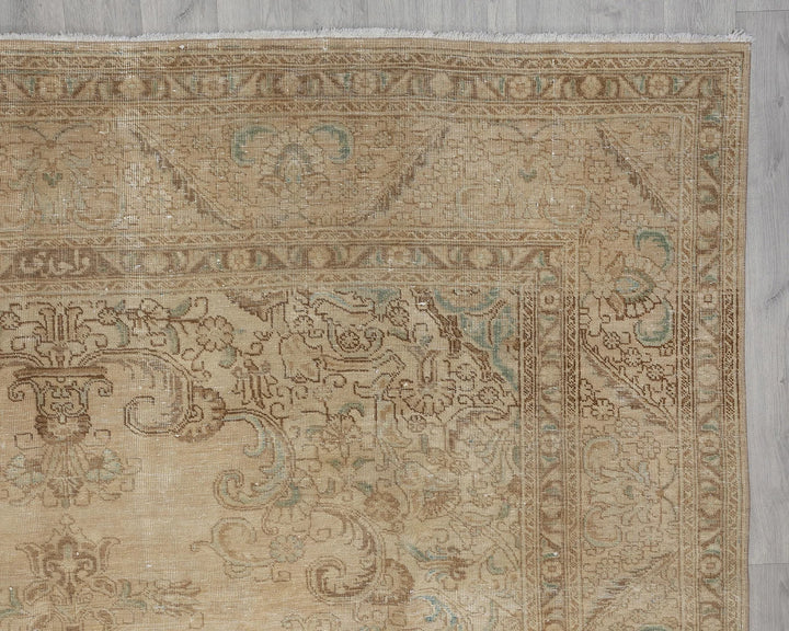 Multicolor Turkish Oushak Rug 8' x 11' Hand-Knotted border