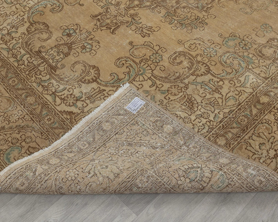 Multicolor Turkish Oushak Rug 8' x 11' Hand-Knotted field