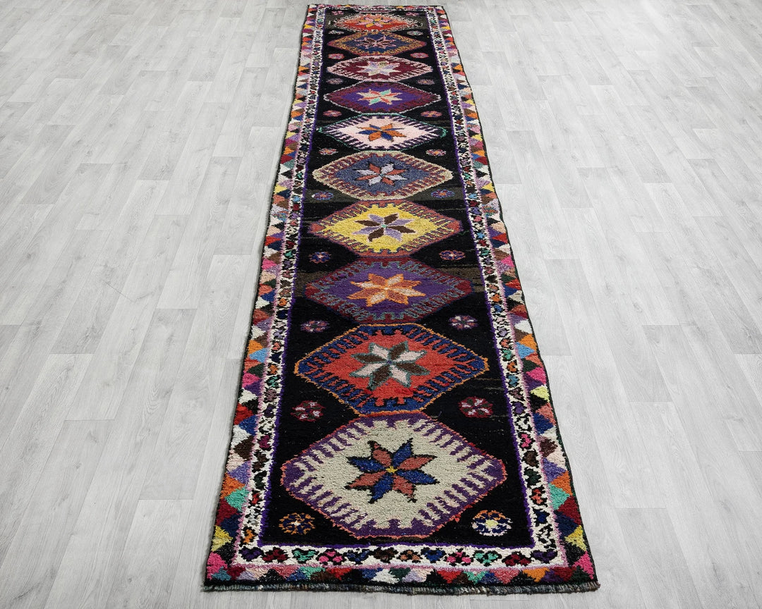 Rust Turkish Oushak Rug 13' 1" x 2' 9" Hand-Knotted | No. VR49230