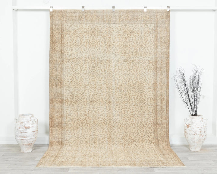 Multicolor Turkish Oushak Rug 5'11" x 9'2" Hand-Knotted | No. VR49336