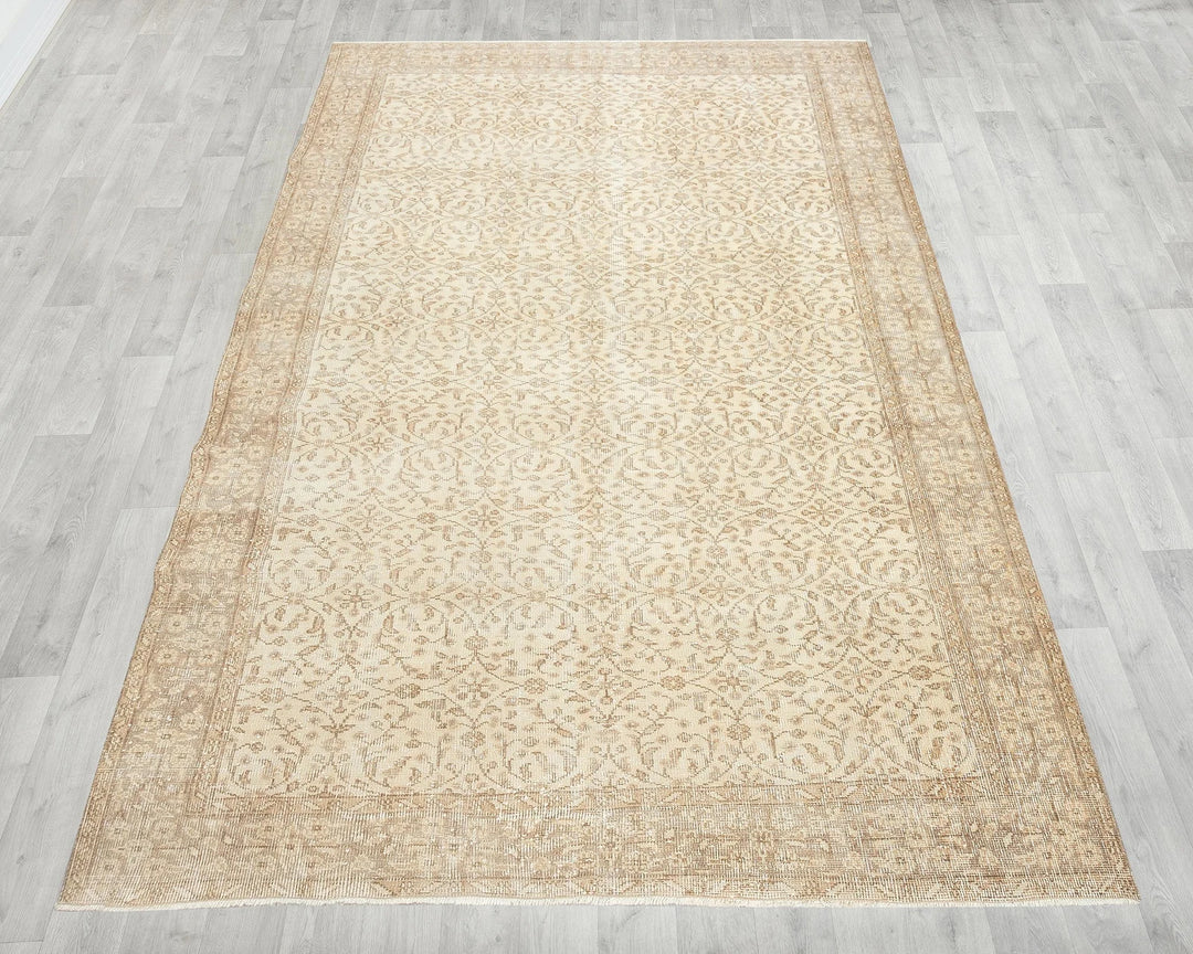 Multicolor Turkish Oushak Rug 5'11" x 9'2" Hand-Knotted | No. VR49336