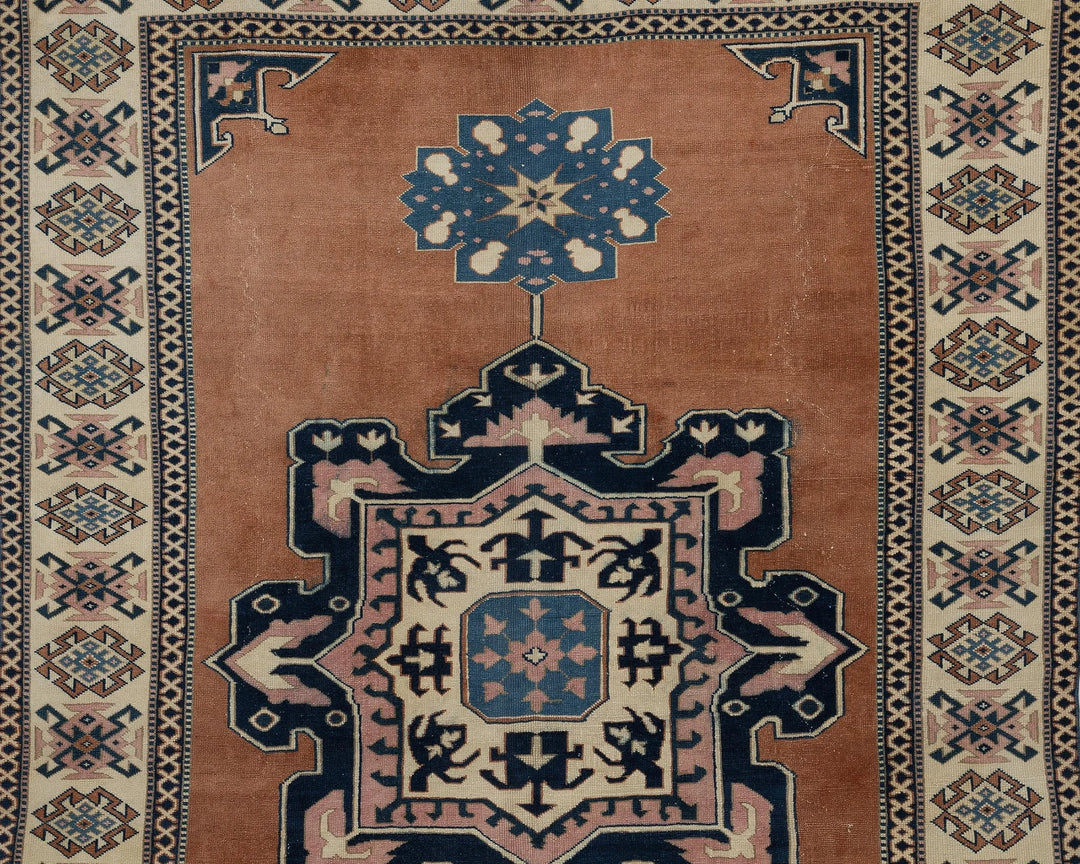 Multicolor Turkish Oushak Rug 9'9" x 6'11" Hand-Knotted | No. VR49542
