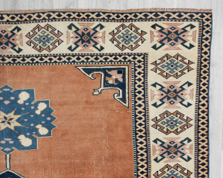 Multicolor Turkish Oushak Rug 9'9" x 6'11" Hand-Knotted | No. VR49542