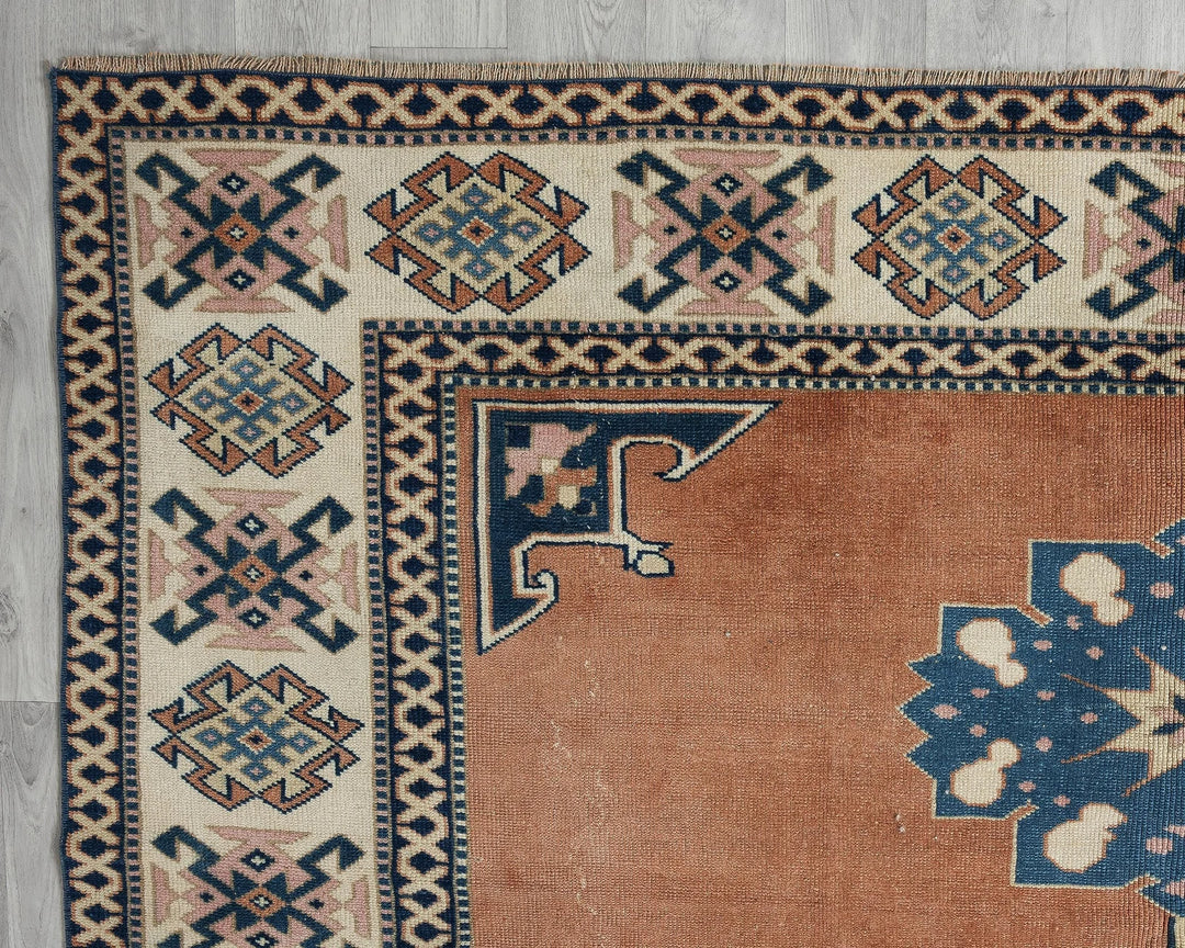 Multicolor Turkish Oushak Rug 9'9" x 6'11" Hand-Knotted | No. VR49542